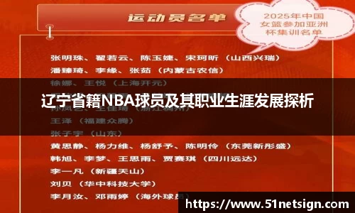 辽宁省籍NBA球员及其职业生涯发展探析